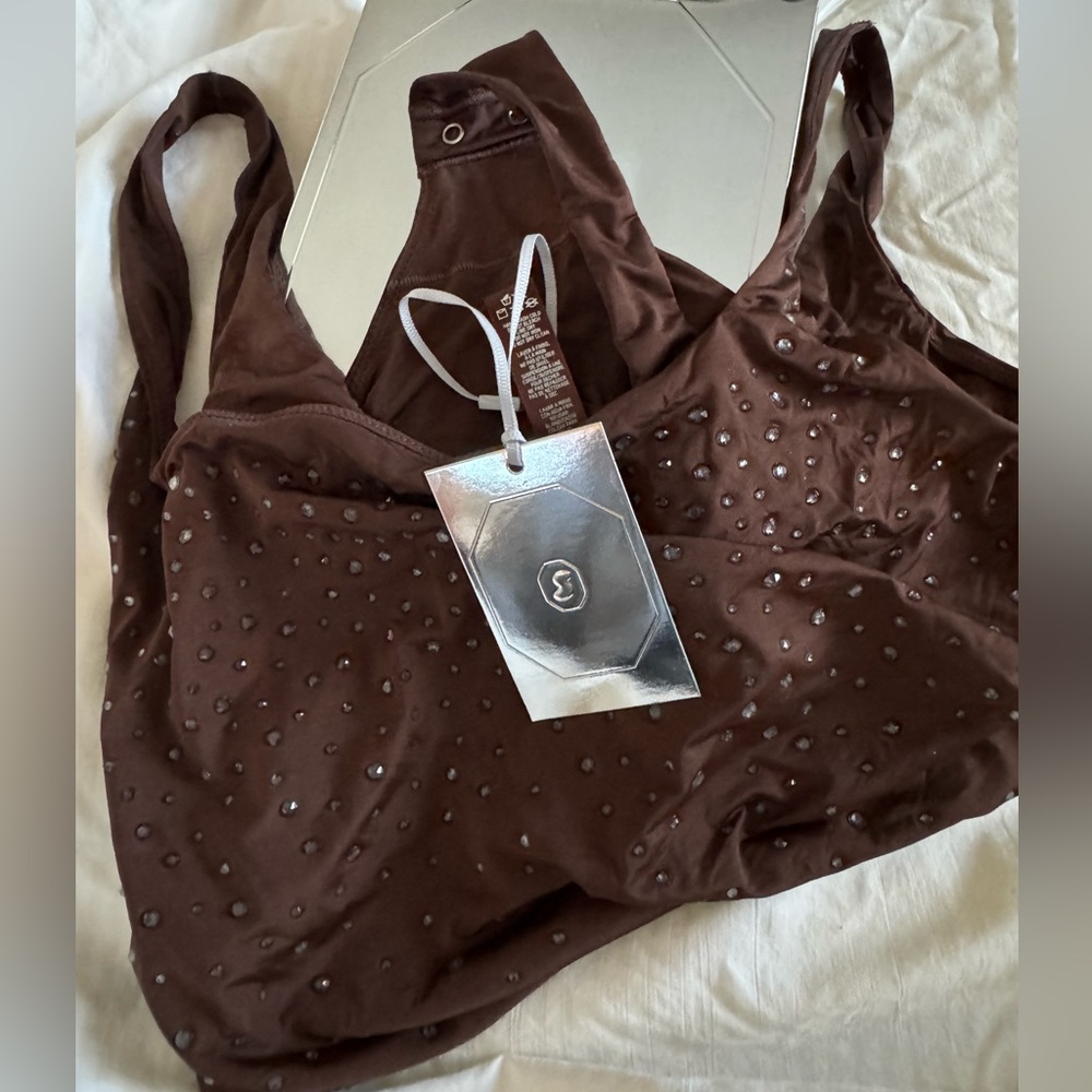 Skims Swarovski Bodysuit In Cocoa - Picture 3 of 4